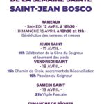 Horaires de la Semaine Sainte